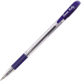 Ручка шариковая 0,5мм резин/манж прозр/корпус на масл/основе игол/узел Pentel Bolly синяя (12)