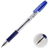 Ручка шариковая 0,7мм резин/манж прозр/корпус метал/наконечник Pilot син (12) 