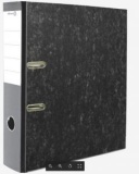 Папка-регистратор 80мм мраморн/картон собр метал/кант черн Attomex (16) 
