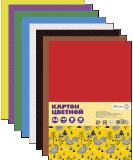 Набор картона цветного А4 8л 8цв 190г/м2 немелов в пакете Аttomex (60) 