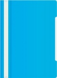 Папка-скоросшиватель А4 прозр/верх б/перф пластик 0,16мм Бюрократ голубая (200)